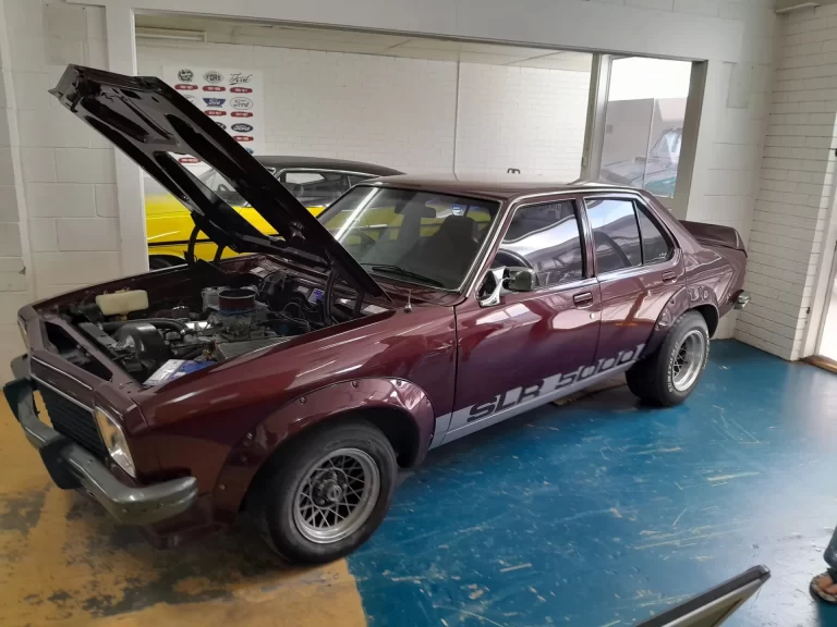 Classic Holden on display inside the museum